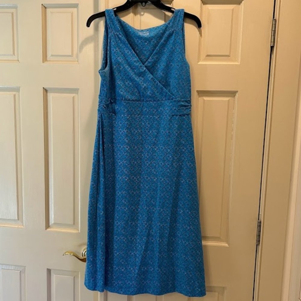 Eddie Bauer V-Neck Sleeveless Dress, Size Medium Tall